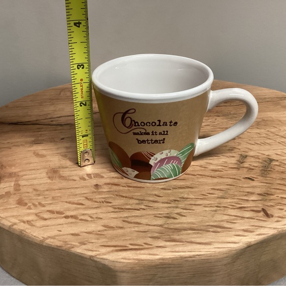 “2/$10” - V & S Houseware - “Chocolate Makes It All Better” Tea / Coffee Cup - Picture 7 of 10